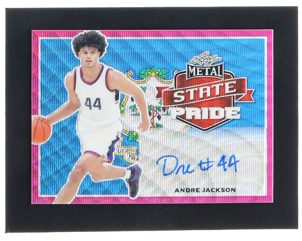 Andre Jackson 2021-22 Leaf Metal State Pride Pink Wave #SPAJ1 RC #8/20