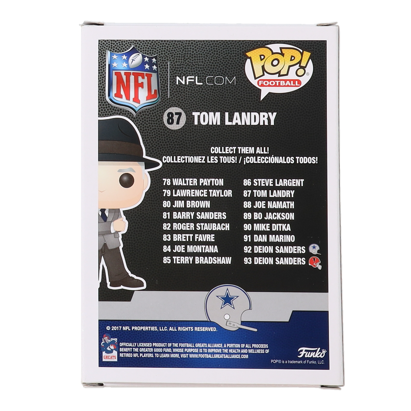 Tony Dorsett Signed Cowboys #87 Tom Landry Funko Pop! Vinyl Figure Inscribed "HOF 94" (Beckett) at PristineAuction.com Tony Dorsett Signed Cowboys #87 Tom Landry Funko Pop! Vinyl Figure Inscribed "HOF 94" (Beckett) at PristineAuction.com