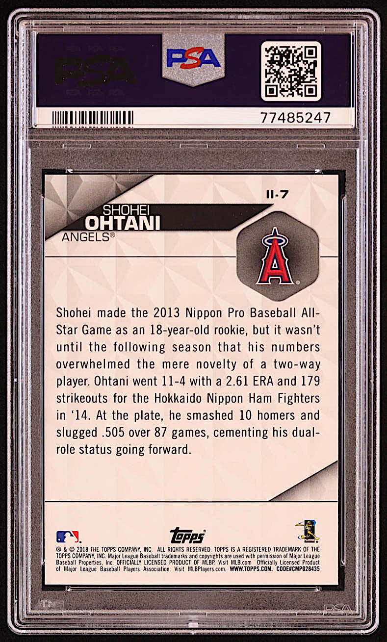 Shohei Ohtani 2018 Topps Instant Impact #II7 RC (PSA 10) at PristineAuction.com Shohei Ohtani 2018 Topps Instant Impact #II7 RC (PSA 10) at PristineAuction.com