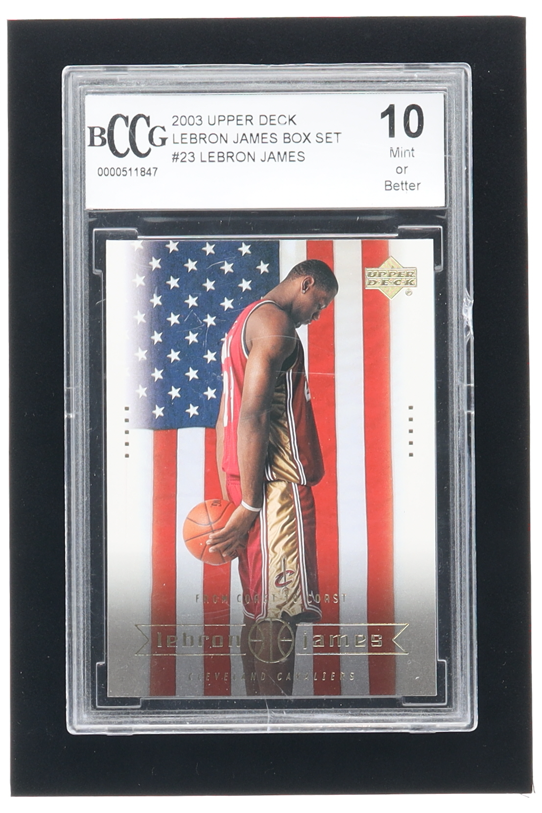 LeBron James 2003 Upper Deck LeBron James Box Set #23 From Coast to Coast RC (BCCG 10) at PristineAuction.com LeBron James 2003 Upper Deck LeBron James Box Set #23 From Coast to Coast RC (BCCG 10) at PristineAuction.com