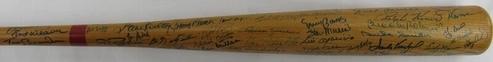 Baseball Hall of Famers & Stars Rawlings Baseball Bat Signed By (50+) with Nolan Ryan, Hank Aaron, Stan Musial, Sandy Koufax, Harmen Killebrew, Willie Mays (JSA) at PristineAuction.com Baseball Hall of Famers & Stars Rawlings Baseball Bat Signed By (50+) with Nolan Ryan, Hank Aaron, Stan Musial, Sandy Koufax, Harmen Killebrew, Willie Mays (JSA) at PristineAuction.com