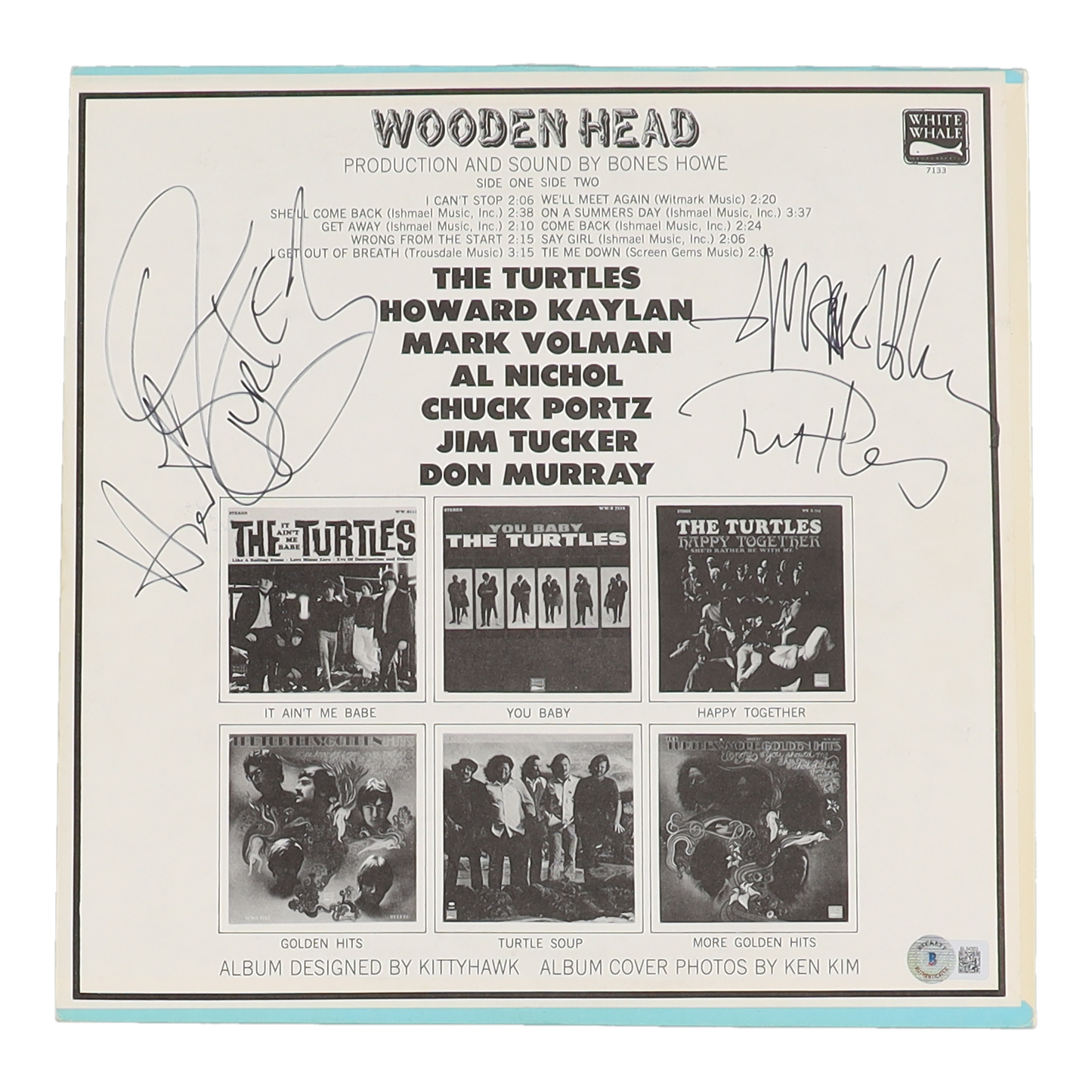 Mark Volman & Howard Kaylan Signed The Turtles "Wooden Head" Vinyl Record Album Cover Inscribed "Turtles" (Beckett) at PristineAuction.com Mark Volman & Howard Kaylan Signed The Turtles "Wooden Head" Vinyl Record Album Cover Inscribed "Turtles" (Beckett) at PristineAuction.com