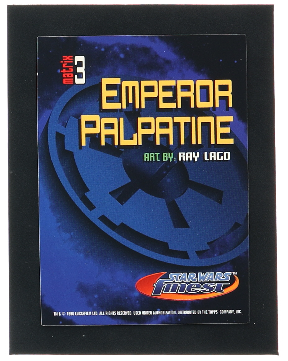 Emperor Palpatine 1996 Finest Star Wars Matrix #M3 at PristineAuction.com Emperor Palpatine 1996 Finest Star Wars Matrix #M3 at PristineAuction.com