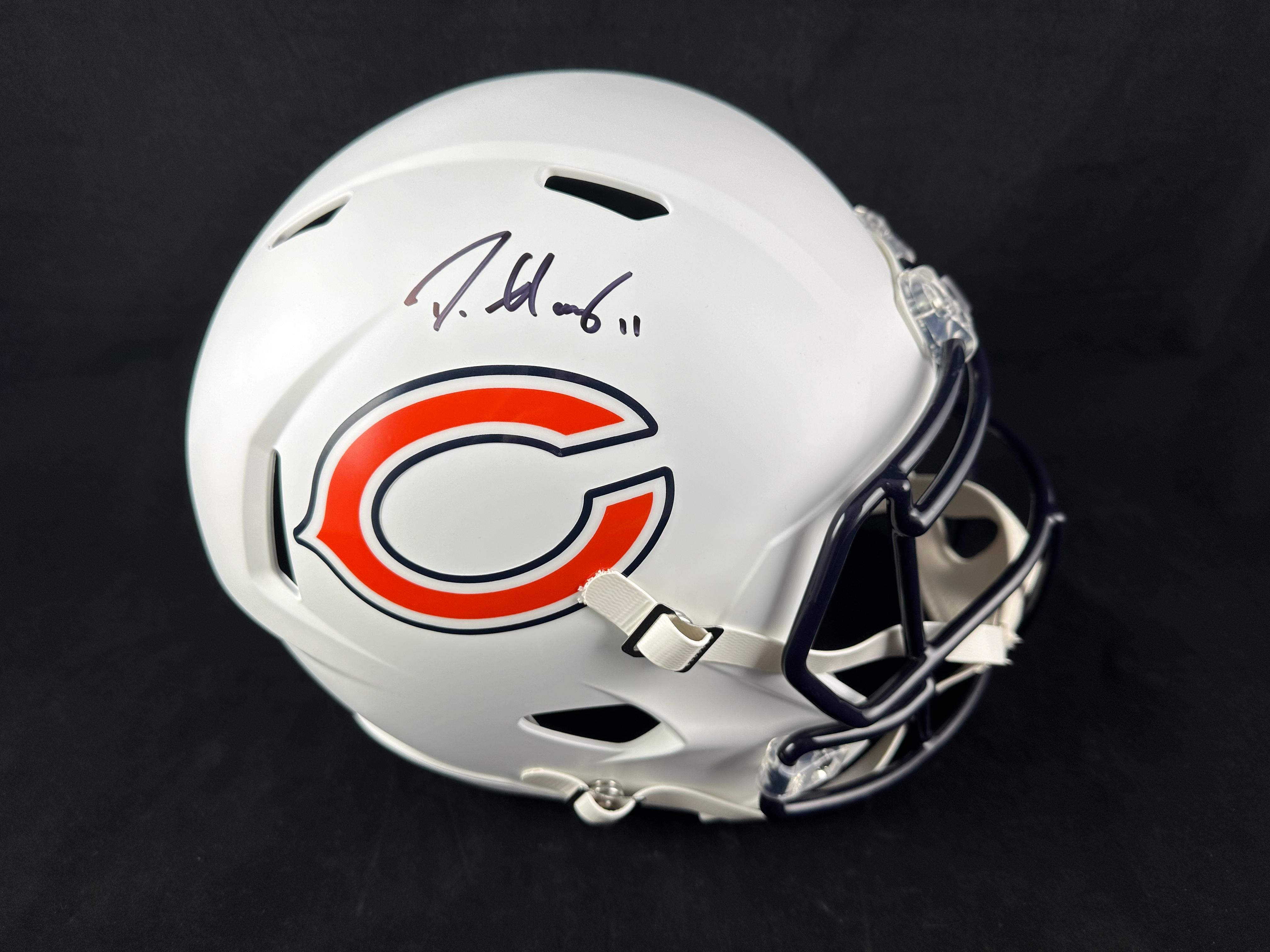 Darnell Mooney Signed Bears Full-SIze Flat White Alternate Speed Helmet (JSA) at PristineAuction.com Darnell Mooney Signed Bears Full-SIze Flat White Alternate Speed Helmet (JSA) at PristineAuction.com