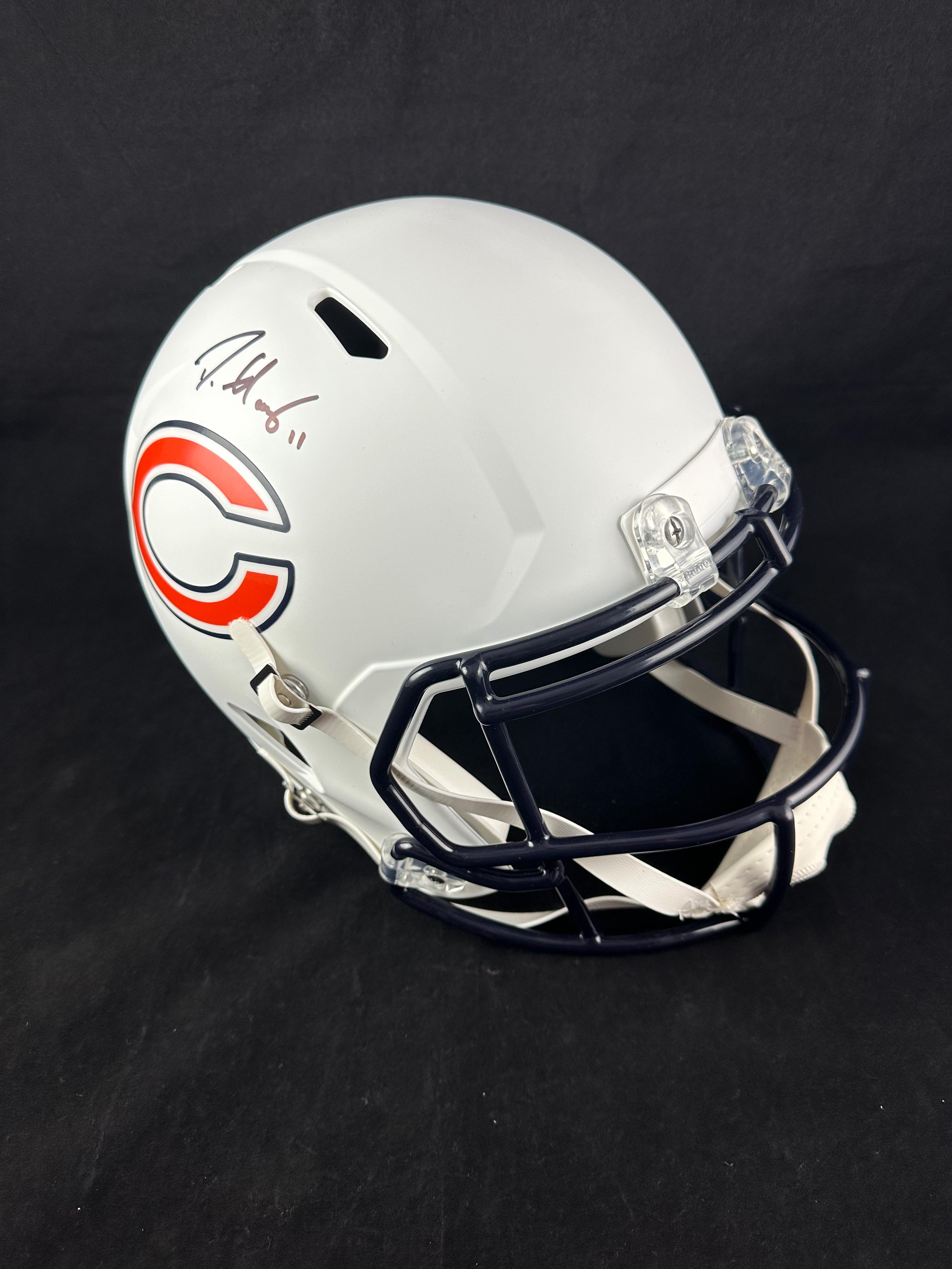 Darnell Mooney Signed Bears Full-SIze Flat White Alternate Speed Helmet (JSA) at PristineAuction.com Darnell Mooney Signed Bears Full-SIze Flat White Alternate Speed Helmet (JSA) at PristineAuction.com