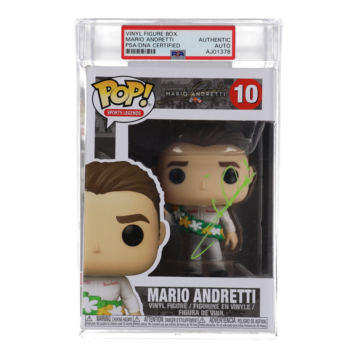 Mario Andretti Signed #10 Funko Pop! Vinyl Figure (PSA) at PristineAuction.com Mario Andretti Signed #10 Funko Pop! Vinyl Figure (PSA) at PristineAuction.com