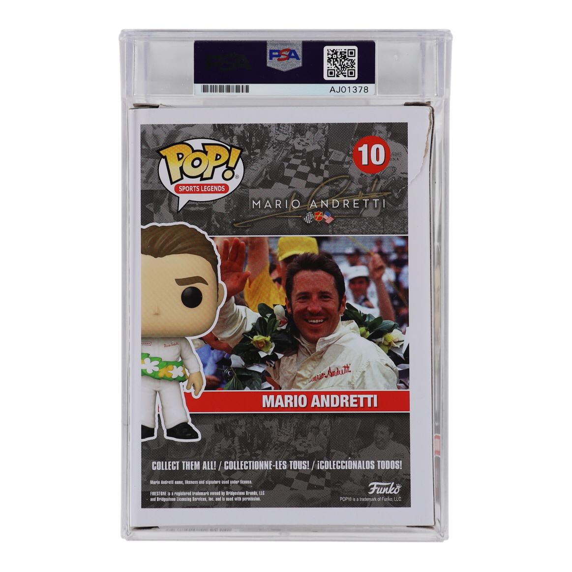 Mario Andretti Signed #10 Funko Pop! Vinyl Figure (PSA) at PristineAuction.com Mario Andretti Signed #10 Funko Pop! Vinyl Figure (PSA) at PristineAuction.com