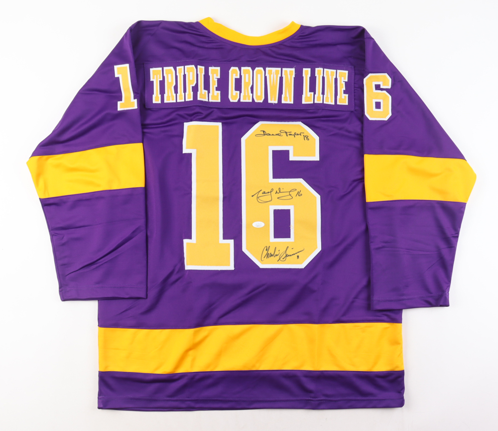 Charlie Simmer, Dave Taylor & Marcel Dionne Signed Jersey (JSA) at PristineAuction.com Charlie Simmer, Dave Taylor & Marcel Dionne Signed Jersey (JSA) at PristineAuction.com