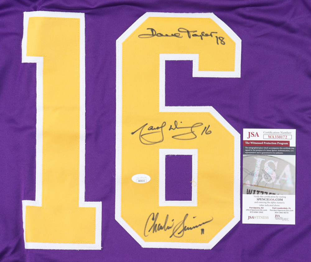 Charlie Simmer, Dave Taylor & Marcel Dionne Signed Jersey (JSA) at PristineAuction.com Charlie Simmer, Dave Taylor & Marcel Dionne Signed Jersey (JSA) at PristineAuction.com
