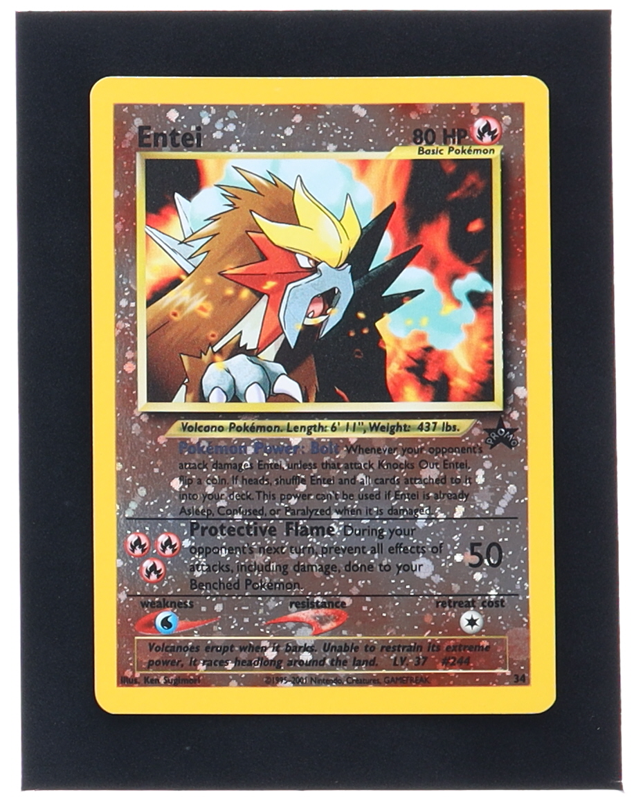 Entei Pokemon 2001 WOTC Promos #34 Reverse Holo at PristineAuction.com Entei Pokemon 2001 WOTC Promos #34 Reverse Holo at PristineAuction.com