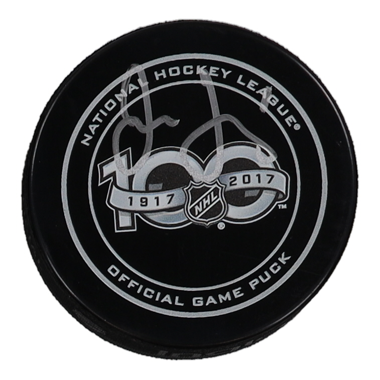 Jaromir Jagr Signed NHL 100th Anniversary Logo Hockey Puck (COJO) at PristineAuction.com Jaromir Jagr Signed NHL 100th Anniversary Logo Hockey Puck (COJO) at PristineAuction.com