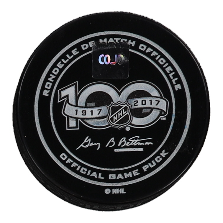 Jaromir Jagr Signed NHL 100th Anniversary Logo Hockey Puck (COJO) at PristineAuction.com Jaromir Jagr Signed NHL 100th Anniversary Logo Hockey Puck (COJO) at PristineAuction.com