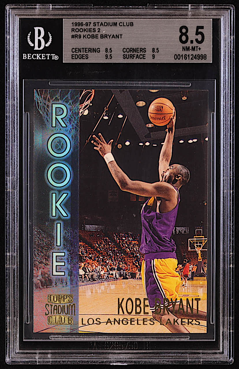 Kobe Bryant 1996-97 Stadium Club Rookies 2 #R9 RC (BGS 8.5) at PristineAuction.com Kobe Bryant 1996-97 Stadium Club Rookies 2 #R9 RC (BGS 8.5) at PristineAuction.com