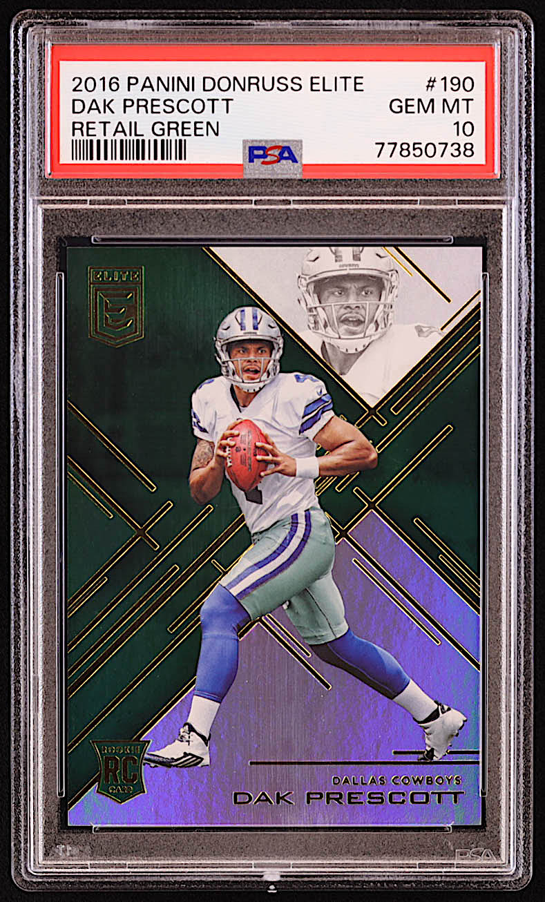 Dak Prescott 2016 Elite Retail Green #190 RC (PSA 10) at PristineAuction.com Dak Prescott 2016 Elite Retail Green #190 RC (PSA 10) at PristineAuction.com