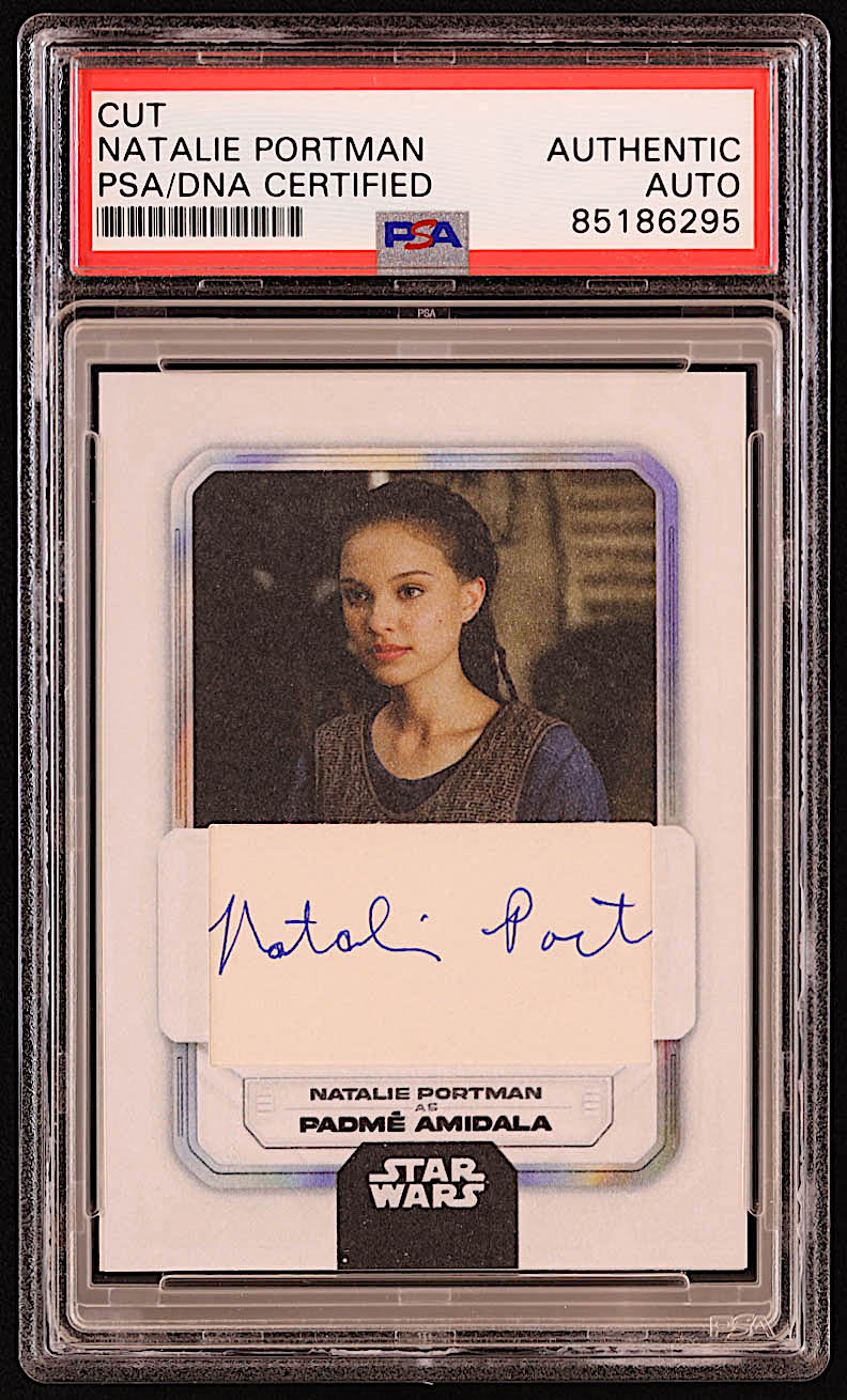 Natalie Portman as Padme Amidala Star Wars Cut Signature #NNO (PSA) at PristineAuction.com Natalie Portman as Padme Amidala Star Wars Cut Signature #NNO (PSA) at PristineAuction.com