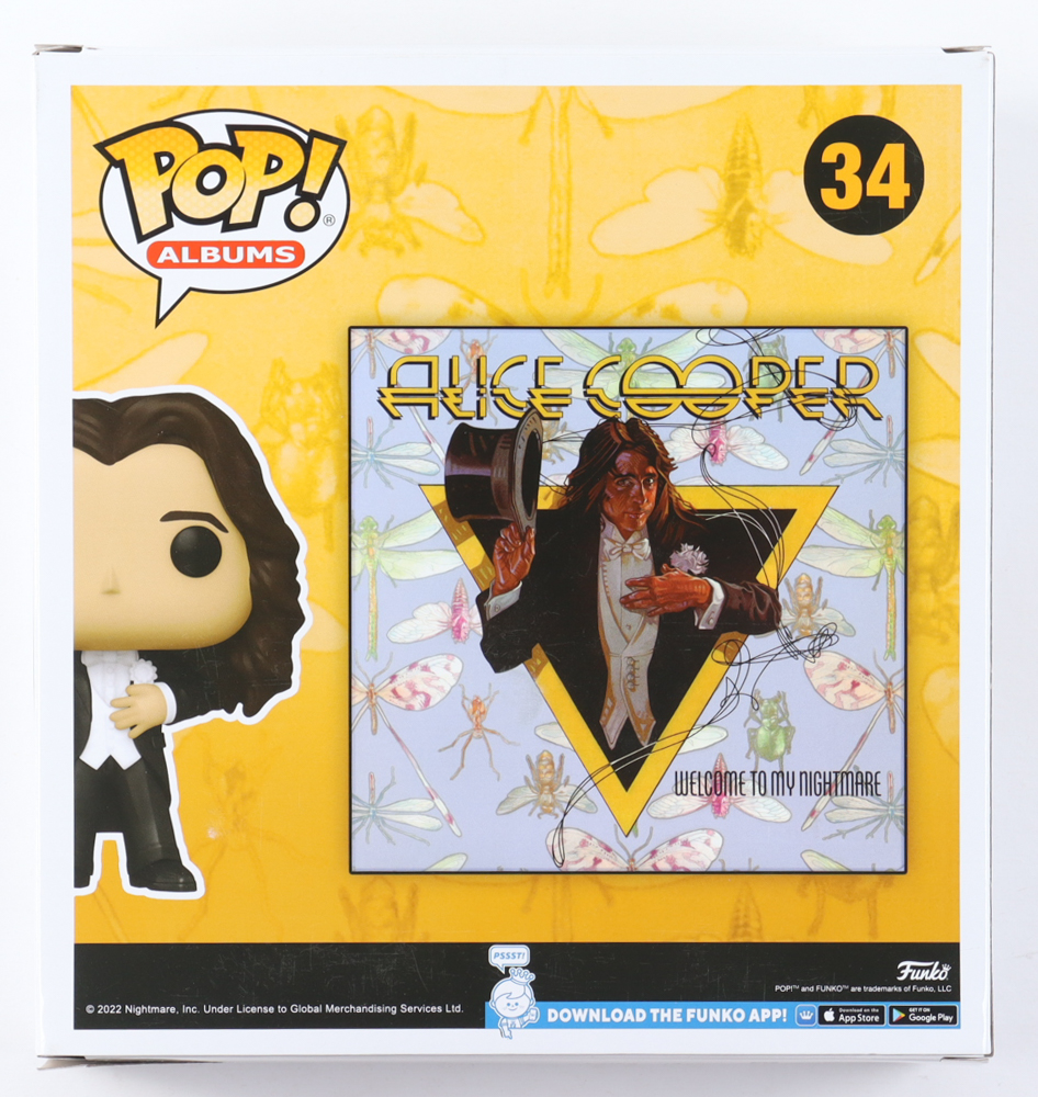 Alice Cooper Signed "Welcome To My Nightmare" #34 Alice Cooper Funko Pop! Albums Vinyl Figure (Beckett) at PristineAuction.com Alice Cooper Signed "Welcome To My Nightmare" #34 Alice Cooper Funko Pop! Albums Vinyl Figure (Beckett) at PristineAuction.com