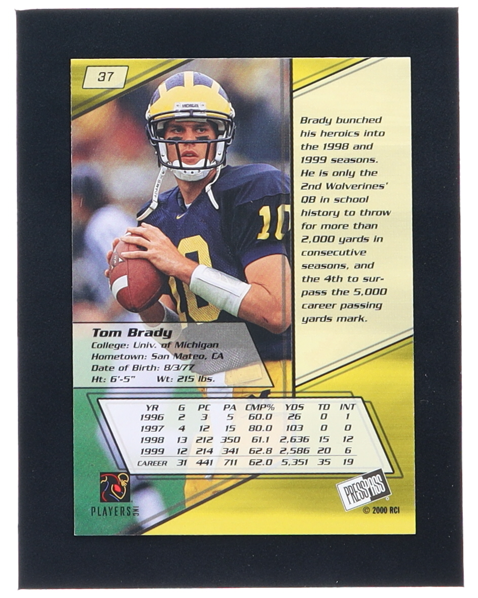 Tom Brady 2000 Press Pass Gold Zone #37 RC at PristineAuction.com Tom Brady 2000 Press Pass Gold Zone #37 RC at PristineAuction.com