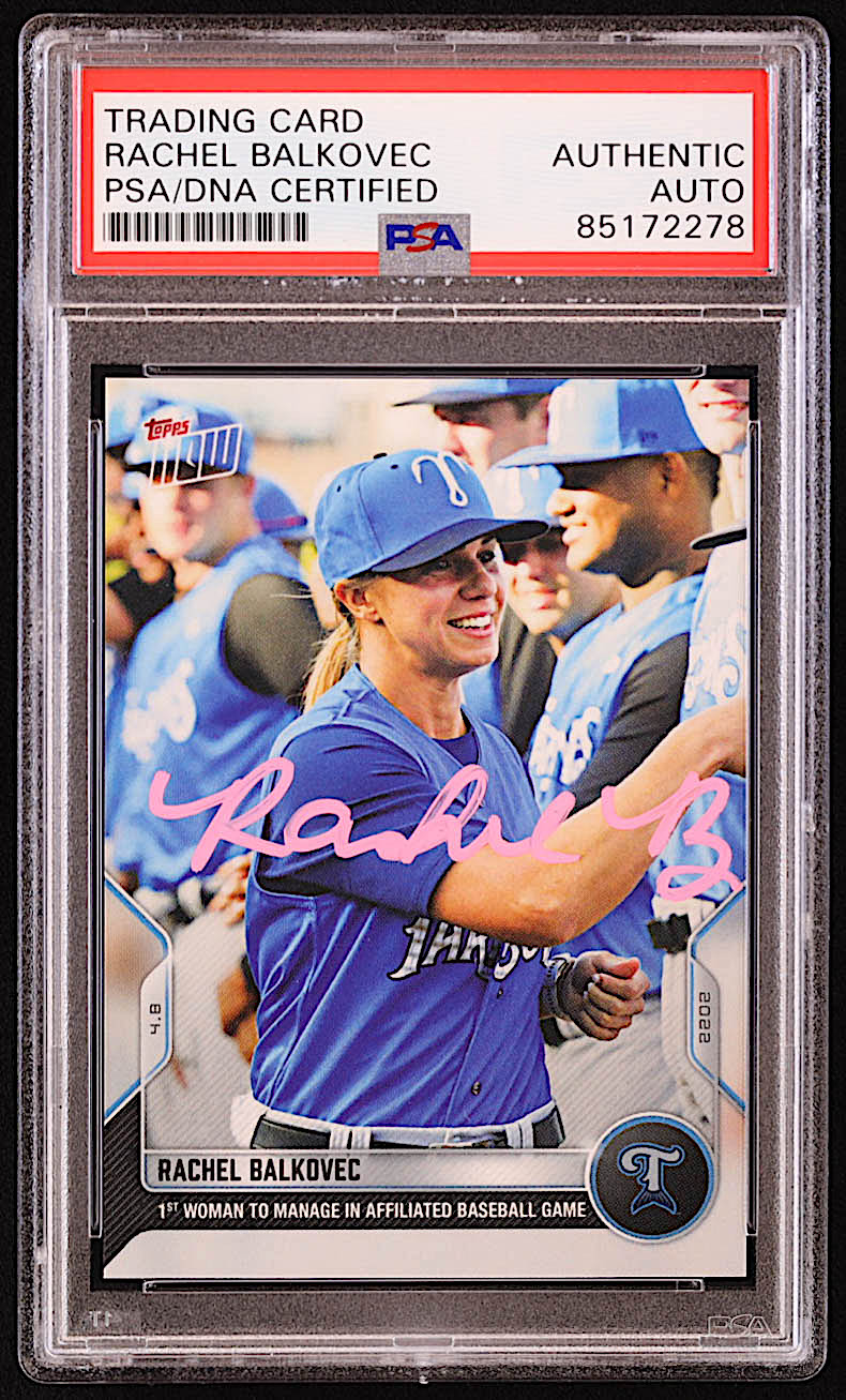 Rachel Balkovec Signed 2022 Topps Now MiLB #1 (PSA) at PristineAuction.com Rachel Balkovec Signed 2022 Topps Now MiLB #1 (PSA) at PristineAuction.com