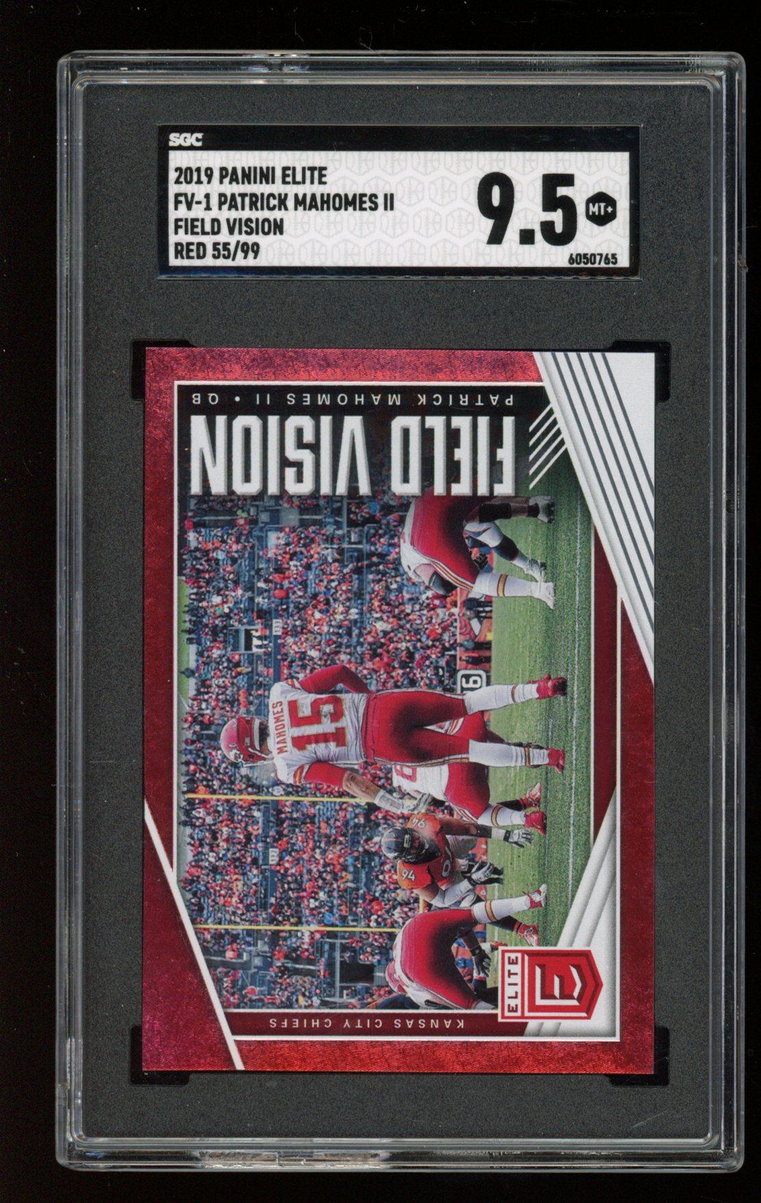 Patrick Mahomes II 2019 Elite Field Vision Red #1 #55/99 (SGC 9.5) at PristineAuction.com Patrick Mahomes II 2019 Elite Field Vision Red #1 #55/99 (SGC 9.5) at PristineAuction.com