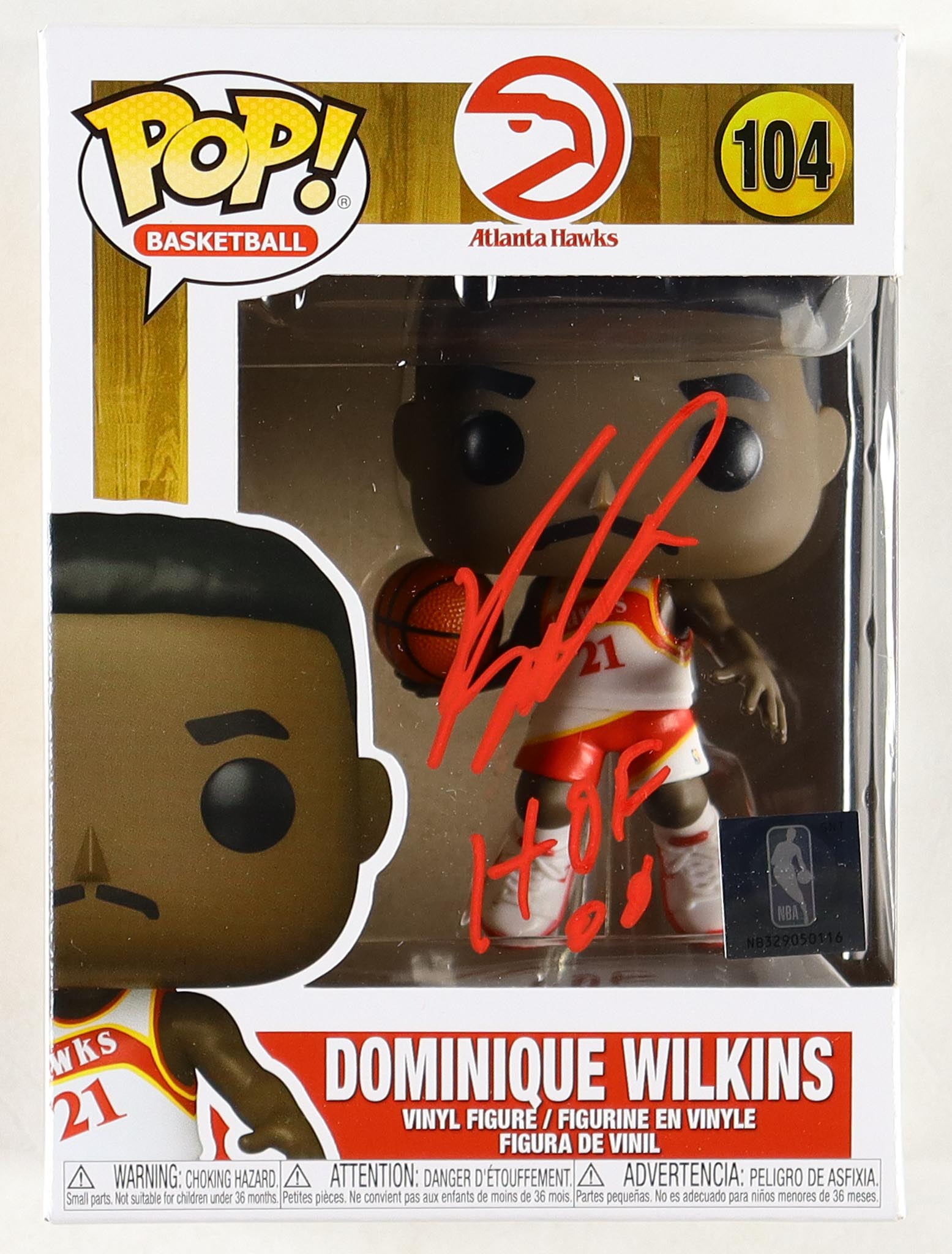 Dominique Wilkins Signed Hawks #104 Funko Pop! Vinyl Figure (JSA) at PristineAuction.com Dominique Wilkins Signed Hawks #104 Funko Pop! Vinyl Figure (JSA) at PristineAuction.com