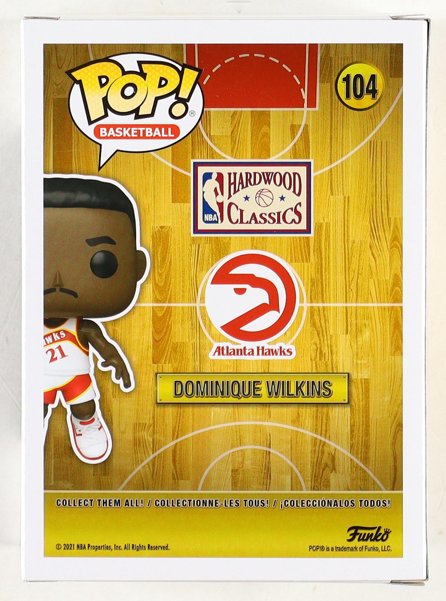 Dominique Wilkins Signed Hawks #104 Funko Pop! Vinyl Figure (JSA) at PristineAuction.com Dominique Wilkins Signed Hawks #104 Funko Pop! Vinyl Figure (JSA) at PristineAuction.com