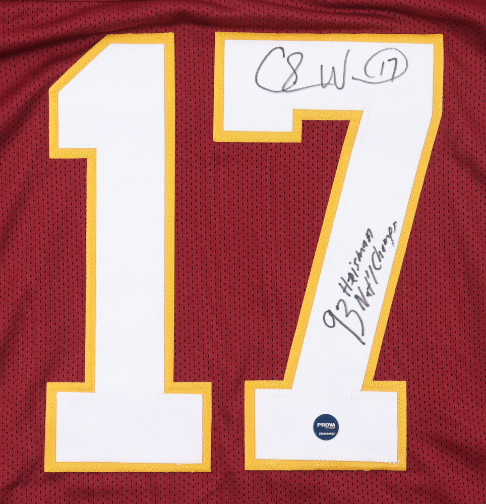 Charlie Ward Signed Jersey Inscribed "93 Heisman" (Prova) at PristineAuction.com Charlie Ward Signed Jersey Inscribed "93 Heisman" (Prova) at PristineAuction.com