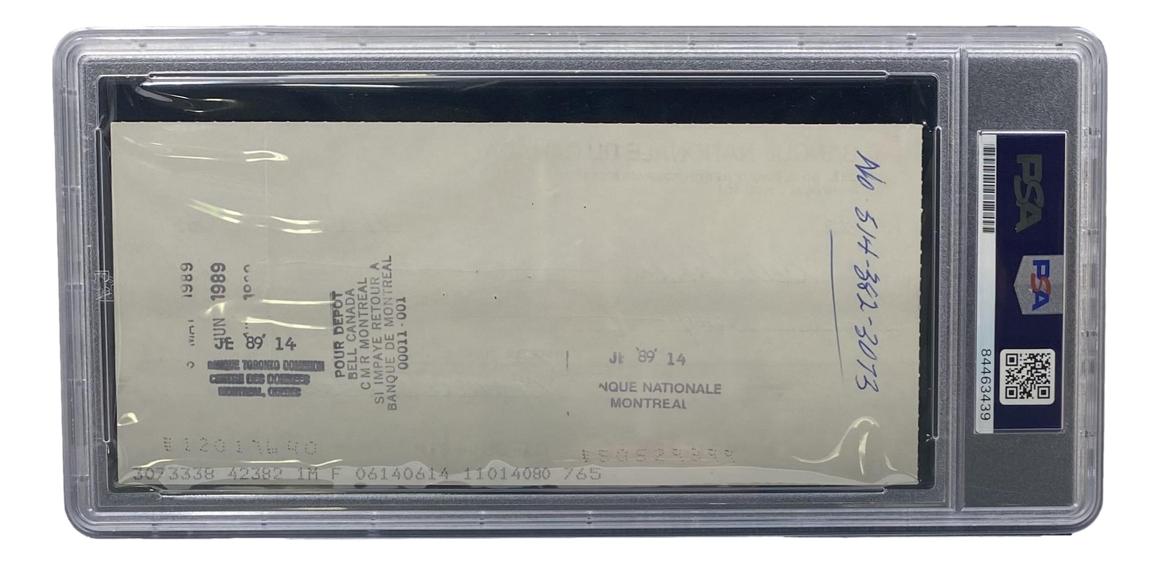 Maurice Richard Signed 1989 Personal Bank Check (PSA) at PristineAuction.com Maurice Richard Signed 1989 Personal Bank Check (PSA) at PristineAuction.com
