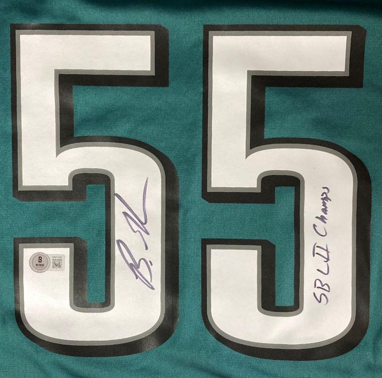 Brandon Graham Signed Eagles Nike Jersey Inscribed "SB LII Champs" (Beckett) at PristineAuction.com Brandon Graham Signed Eagles Nike Jersey Inscribed "SB LII Champs" (Beckett) at PristineAuction.com