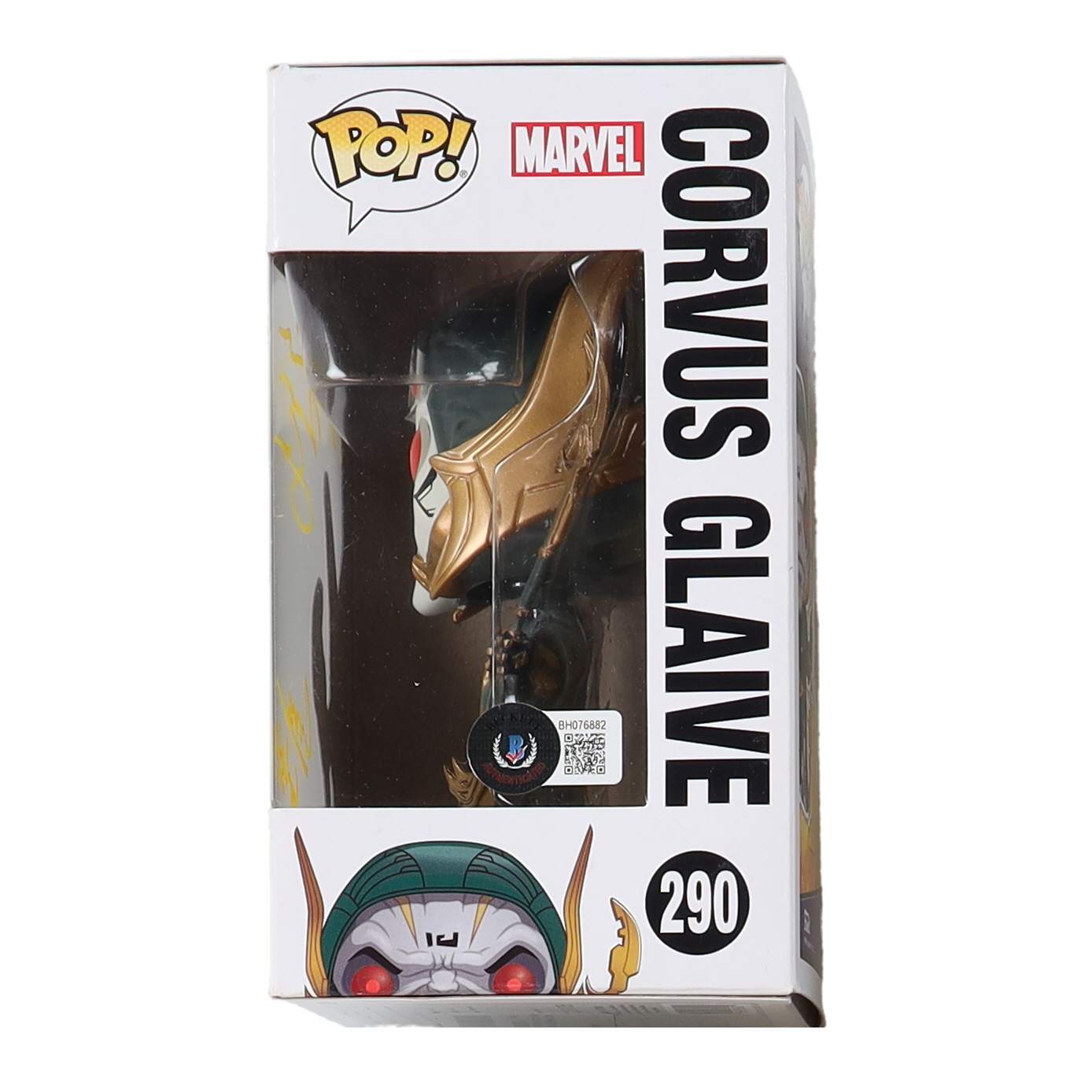Michael James Shaw Signed "Avengers: Infinity War" #290 Corvus Glaive Funko Pop! Vinyl Figure Inscribed "Corvus Glaive" (Beckett) at PristineAuction.com Michael James Shaw Signed "Avengers: Infinity War" #290 Corvus Glaive Funko Pop! Vinyl Figure Inscribed "Corvus Glaive" (Beckett) at PristineAuction.com