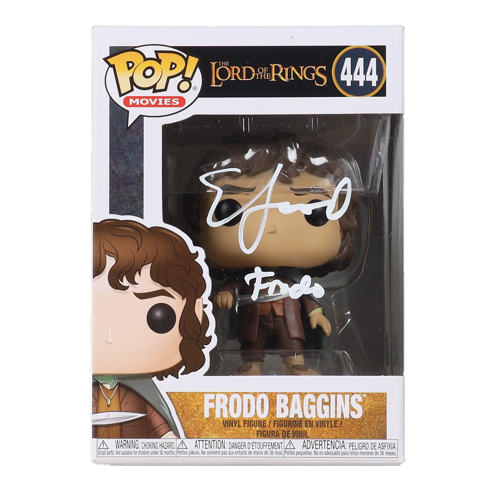 Elijah Wood Signed "Lord of the Rings" #444 Frodo Baggins Funko Pop! Vinyl Figure (Beckett) at PristineAuction.com Elijah Wood Signed "Lord of the Rings" #444 Frodo Baggins Funko Pop! Vinyl Figure (Beckett) at PristineAuction.com