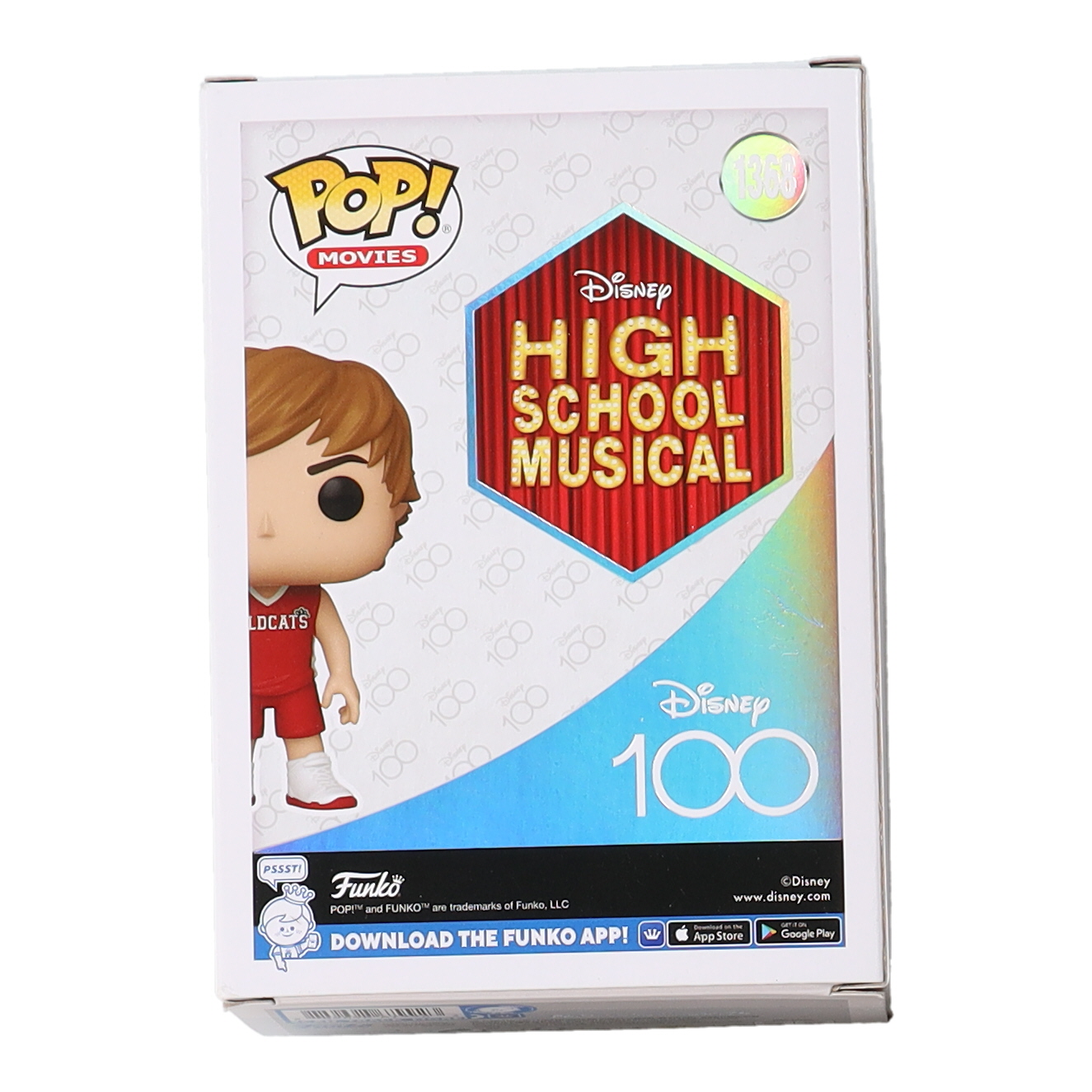 Zac Effron Signed "Disney 100" #1368 Troy Funko Pop! Vinyl Figure (ACOA) at PristineAuction.com Zac Effron Signed "Disney 100" #1368 Troy Funko Pop! Vinyl Figure (ACOA) at PristineAuction.com