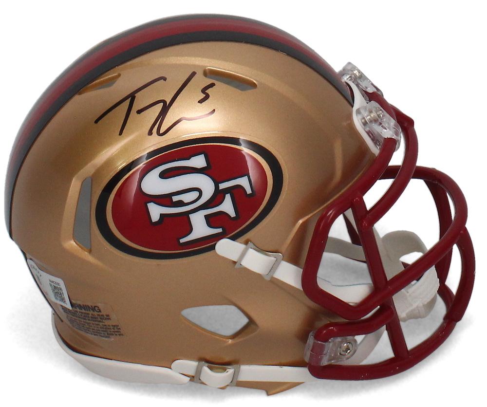 Trey Lance Signed 49ers Speed Mini Helmet (Beckett) at PristineAuction.com Trey Lance Signed 49ers Speed Mini Helmet (Beckett) at PristineAuction.com