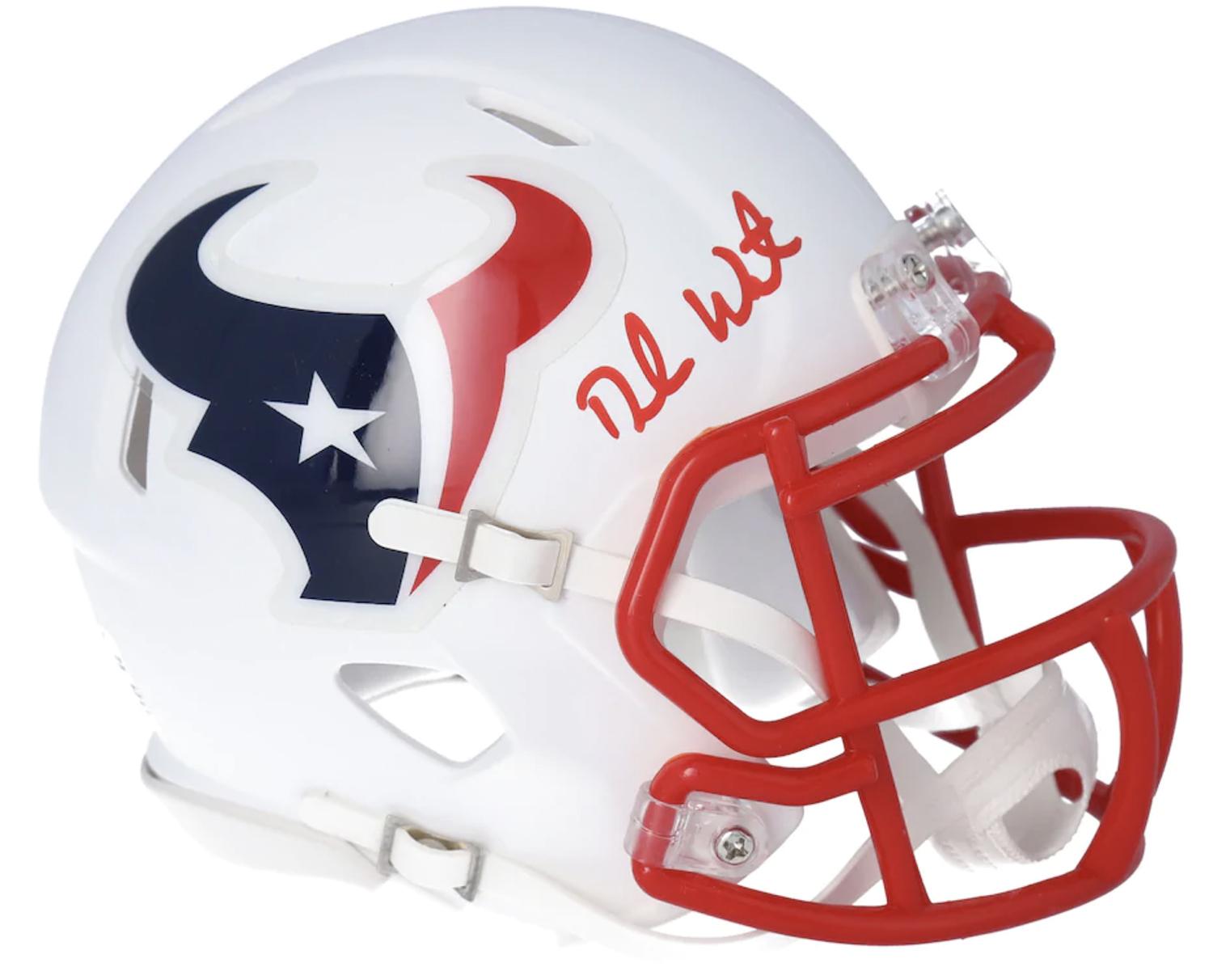 Deshaun Watson Signed Texans Matte White Speed Mini Helmet (Fanatics) at PristineAuction.com Deshaun Watson Signed Texans Matte White Speed Mini Helmet (Fanatics) at PristineAuction.com