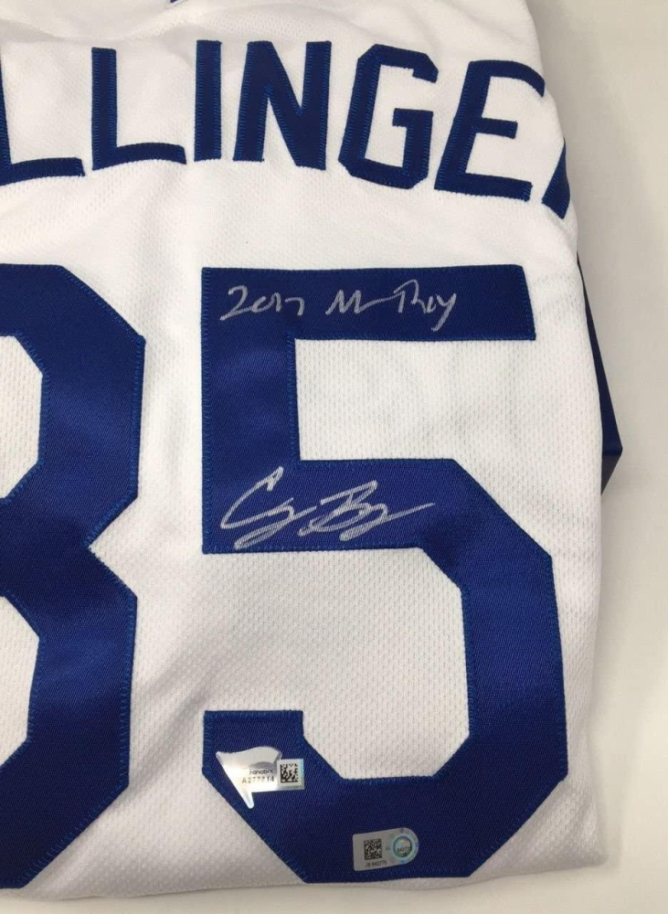 Cody Bellinger Signed Dodgers Jersey Inscribed "2017 NL ROY" (Fanatics