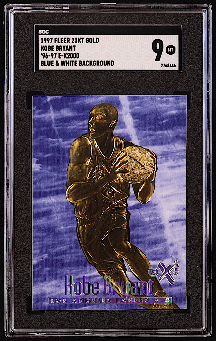 Kobe Bryant 1996-97 Skybox E-X2000 Sky Blue 23Kt Gold RC (SGC 9) at PristineAuction.com Kobe Bryant 1996-97 Skybox E-X2000 Sky Blue 23Kt Gold RC (SGC 9) at PristineAuction.com