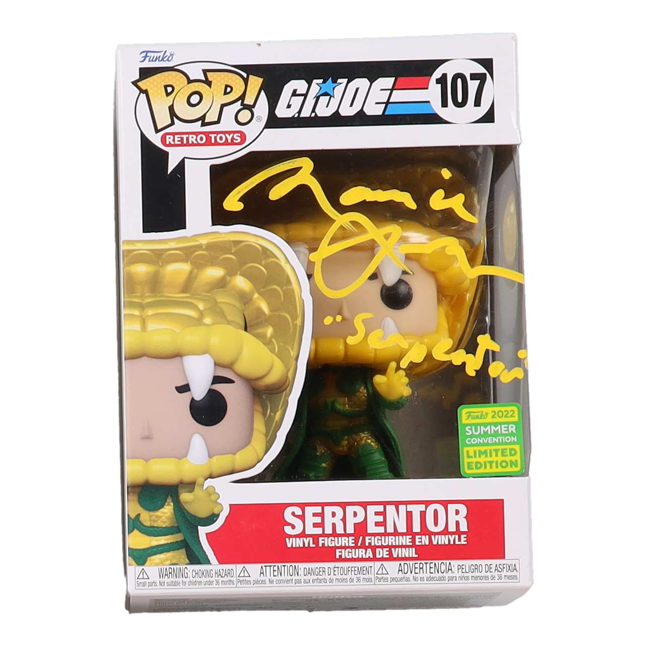Maurice LaMarche Signed "G.I. Joe" #107 Serpentor Funko Pop! Vinyl Figure Inscribed "Serpentor" (Beckett) at PristineAuction.com Maurice LaMarche Signed "G.I. Joe" #107 Serpentor Funko Pop! Vinyl Figure Inscribed "Serpentor" (Beckett) at PristineAuction.com