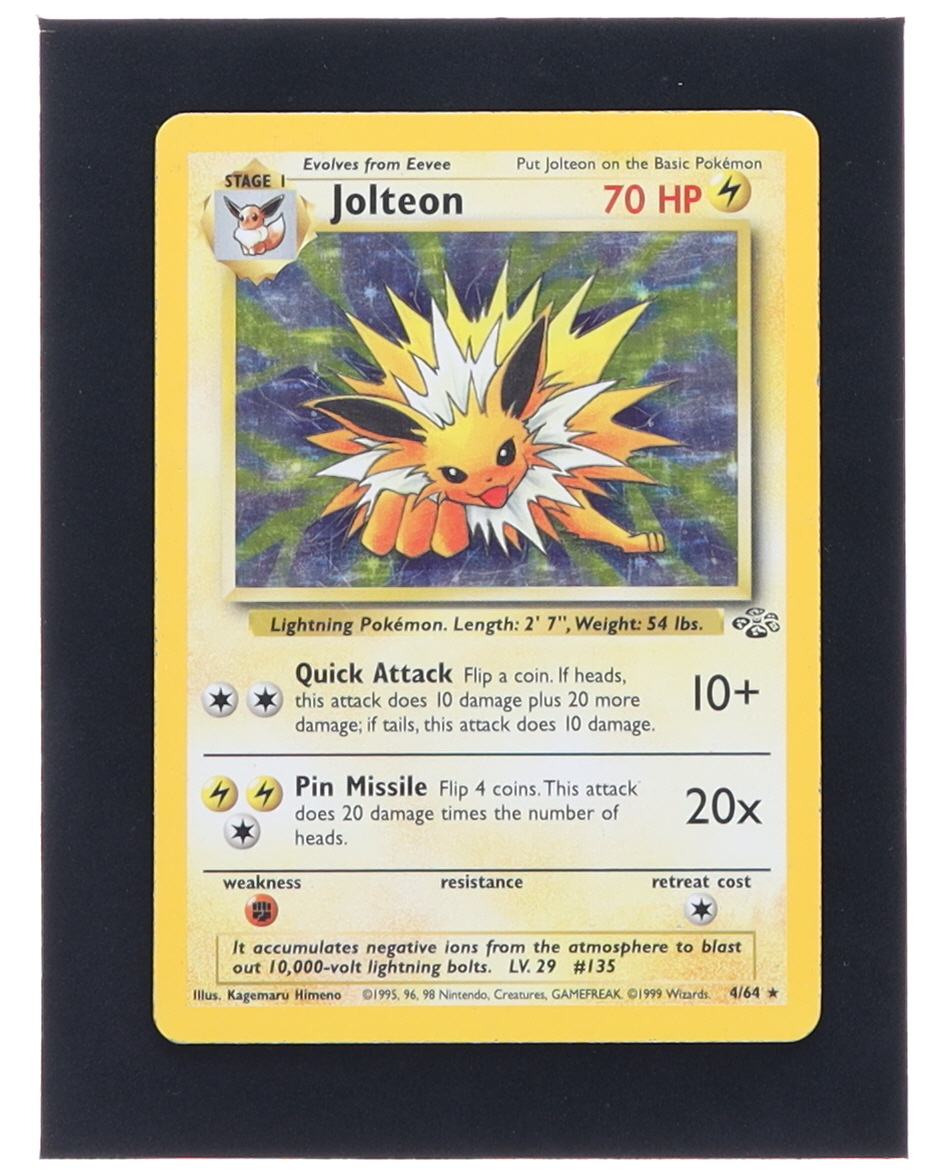 Jolteon 1999 Pokemon Jungle Unlimited #4 Holo at PristineAuction.com Jolteon 1999 Pokemon Jungle Unlimited #4 Holo at PristineAuction.com
