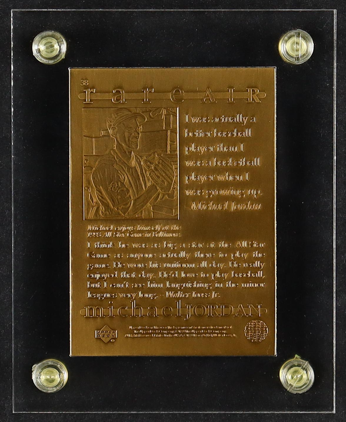 LE Michael Jordan 1994 Highland Mint Rare Air Bronze Card with Original Packaging at PristineAuction.com LE Michael Jordan 1994 Highland Mint Rare Air Bronze Card with Original Packaging at PristineAuction.com
