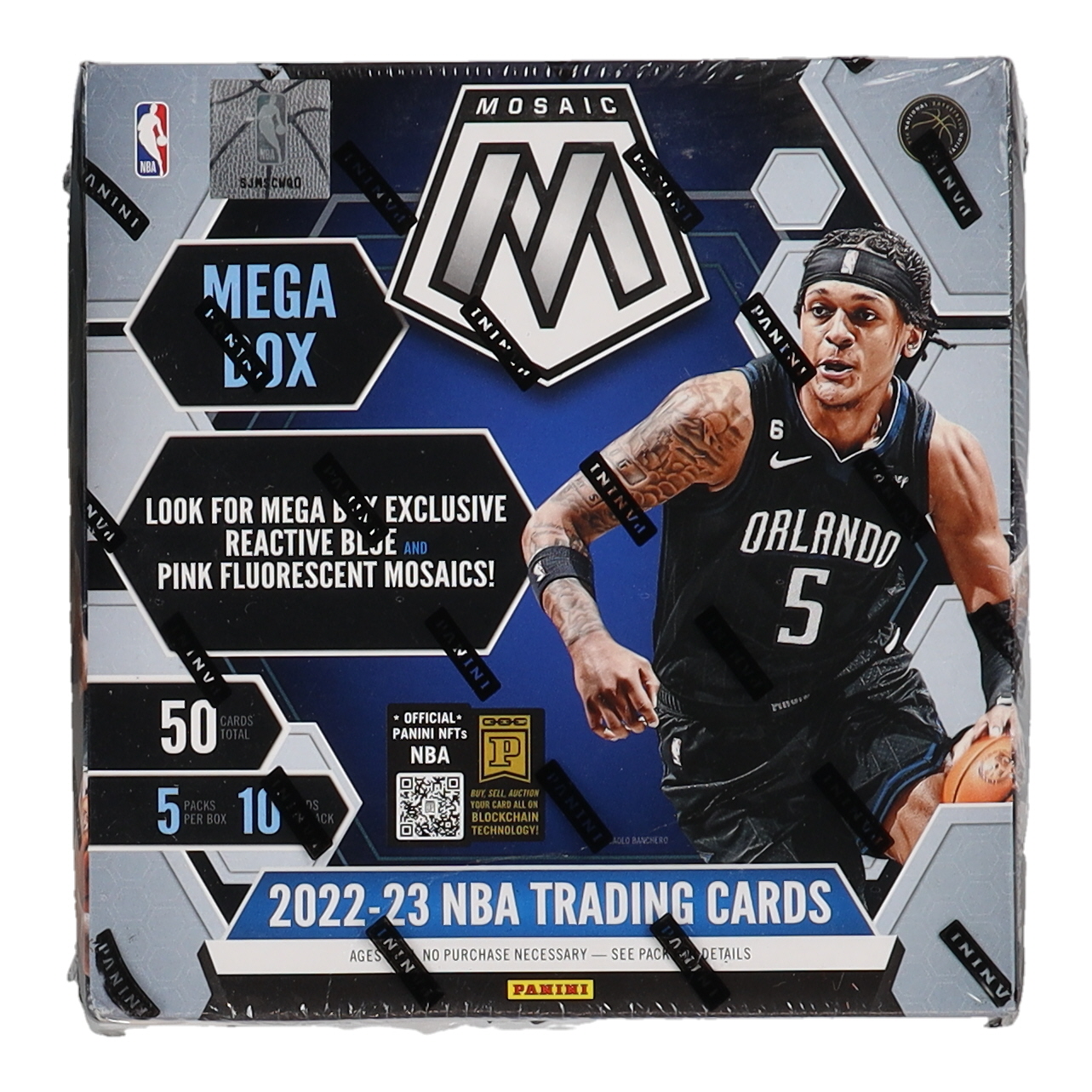 2022-23 Panini Mosaic Basketball Mega Box With (5) Packs at PristineAuction.com 2022-23 Panini Mosaic Basketball Mega Box With (5) Packs at PristineAuction.com