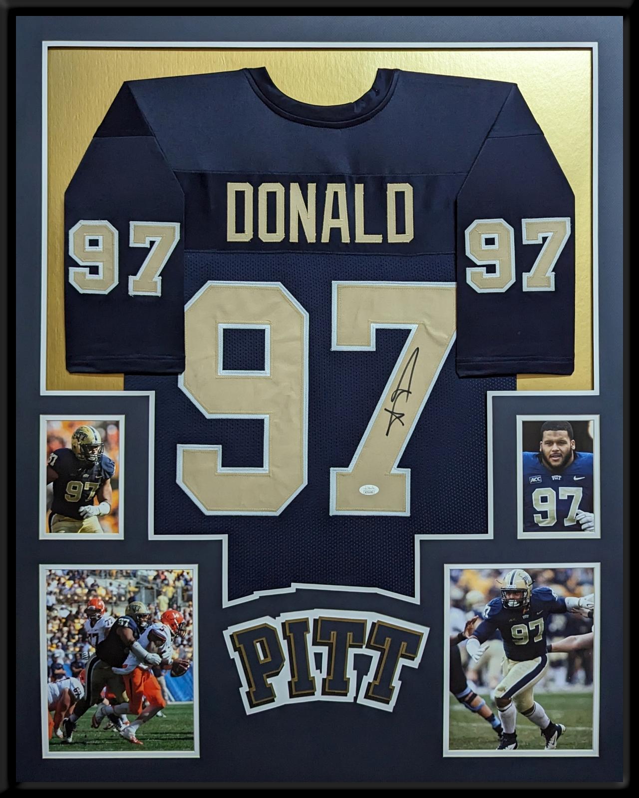 Aaron Donald Signed Custom Framed Jersey Display (JSA) at PristineAuction.com Aaron Donald Signed Custom Framed Jersey Display (JSA) at PristineAuction.com