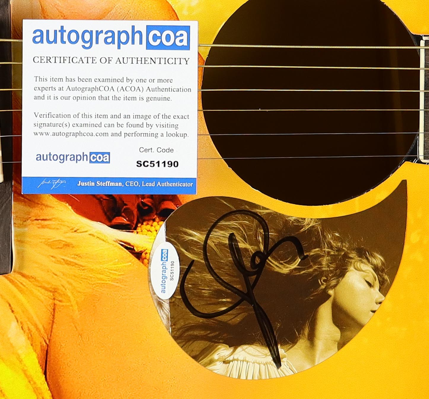 Taylor Swift Signed 41" Acoustic Guitar (ACOA) at PristineAuction.com Taylor Swift Signed 41" Acoustic Guitar (ACOA) at PristineAuction.com