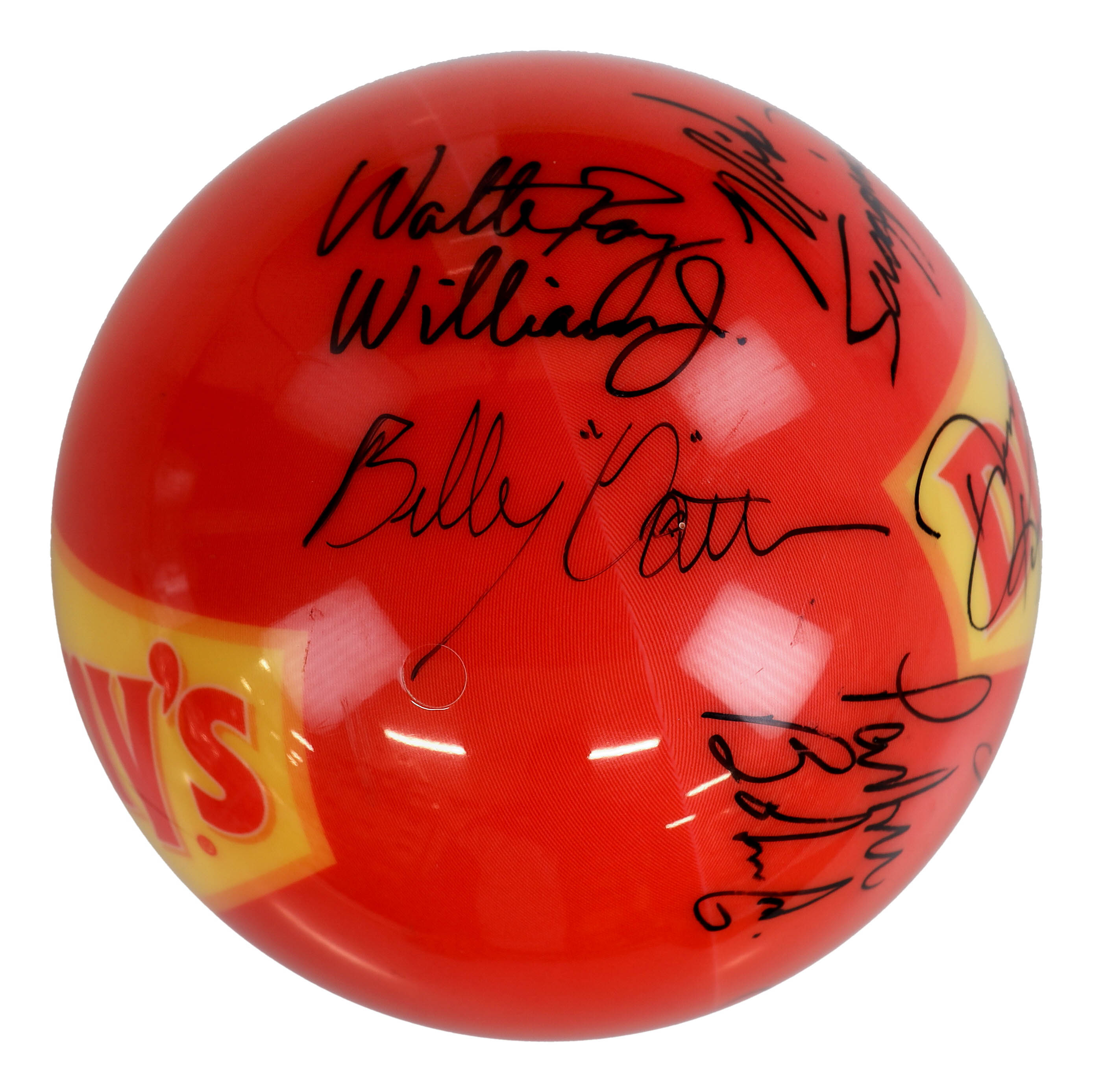 Sean Rash Ball Layout Bowling Legends Full-Sized Bowling Ball Signed by (11) with Walter Ray ...
