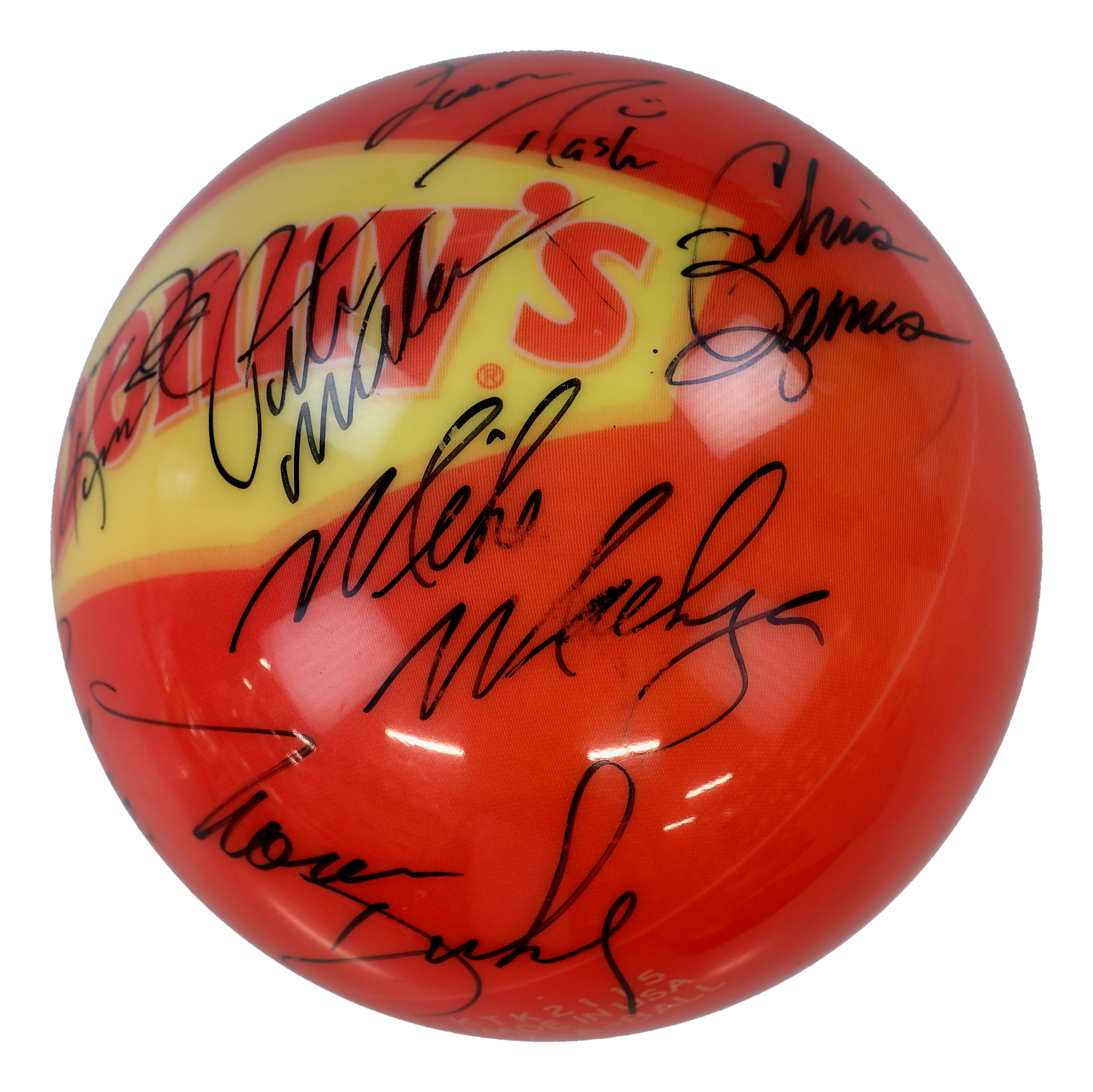 Sean Rash Ball Layout Bowling Legends Full-Sized Bowling Ball Signed by (11) with Walter Ray ...