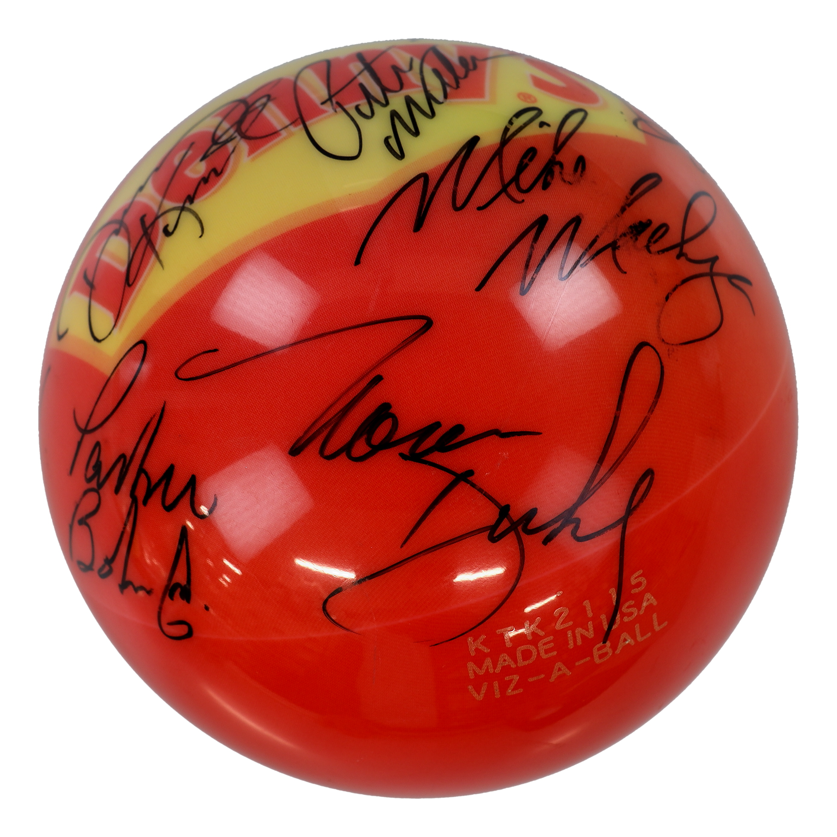 Sean Rash Ball Layout Bowling Legends Full-Sized Bowling Ball Signed by (11) with Walter Ray ...