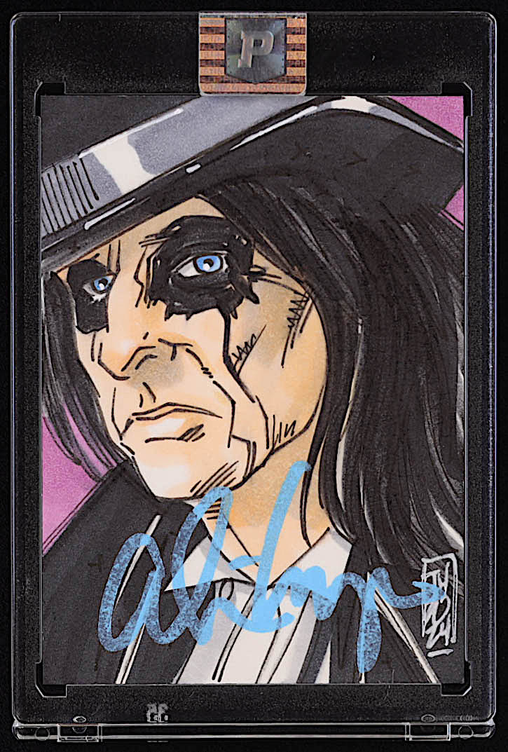 Alice Cooper Signed Original Art Sketch Card by Tom Hodges (1/1 Original Art) at PristineAuction.com Alice Cooper Signed Original Art Sketch Card by Tom Hodges (1/1 Original Art) at PristineAuction.com
