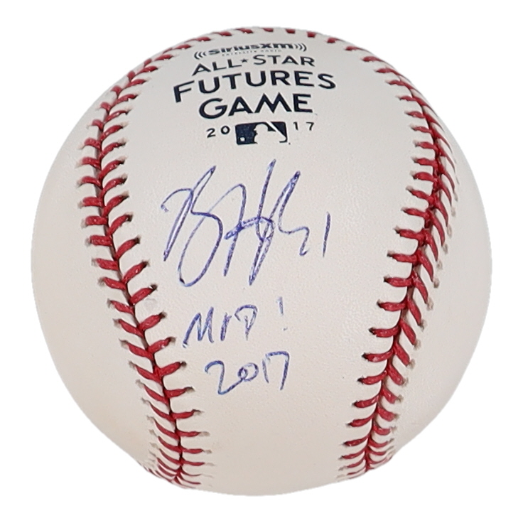 Brent Honeywell Signed 2017 Futures Game Baseball Inscribed "MVP! 2017" (JSA) at PristineAuction.com Brent Honeywell Signed 2017 Futures Game Baseball Inscribed "MVP! 2017" (JSA) at PristineAuction.com