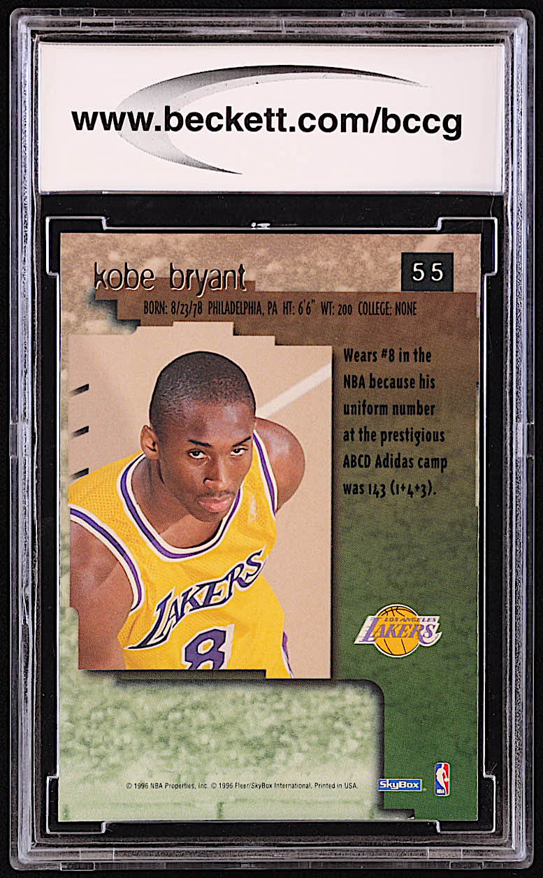 Kobe Bryant 1996-97 SkyBox Premium #55 RC (BCCG 10) at PristineAuction.com Kobe Bryant 1996-97 SkyBox Premium #55 RC (BCCG 10) at PristineAuction.com