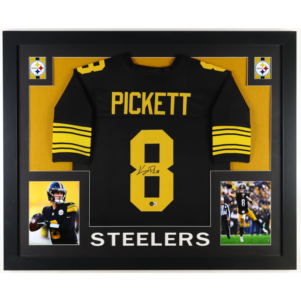 Kenny Pickett Signed Custom Framed Jersey Display (Beckett) Pristine