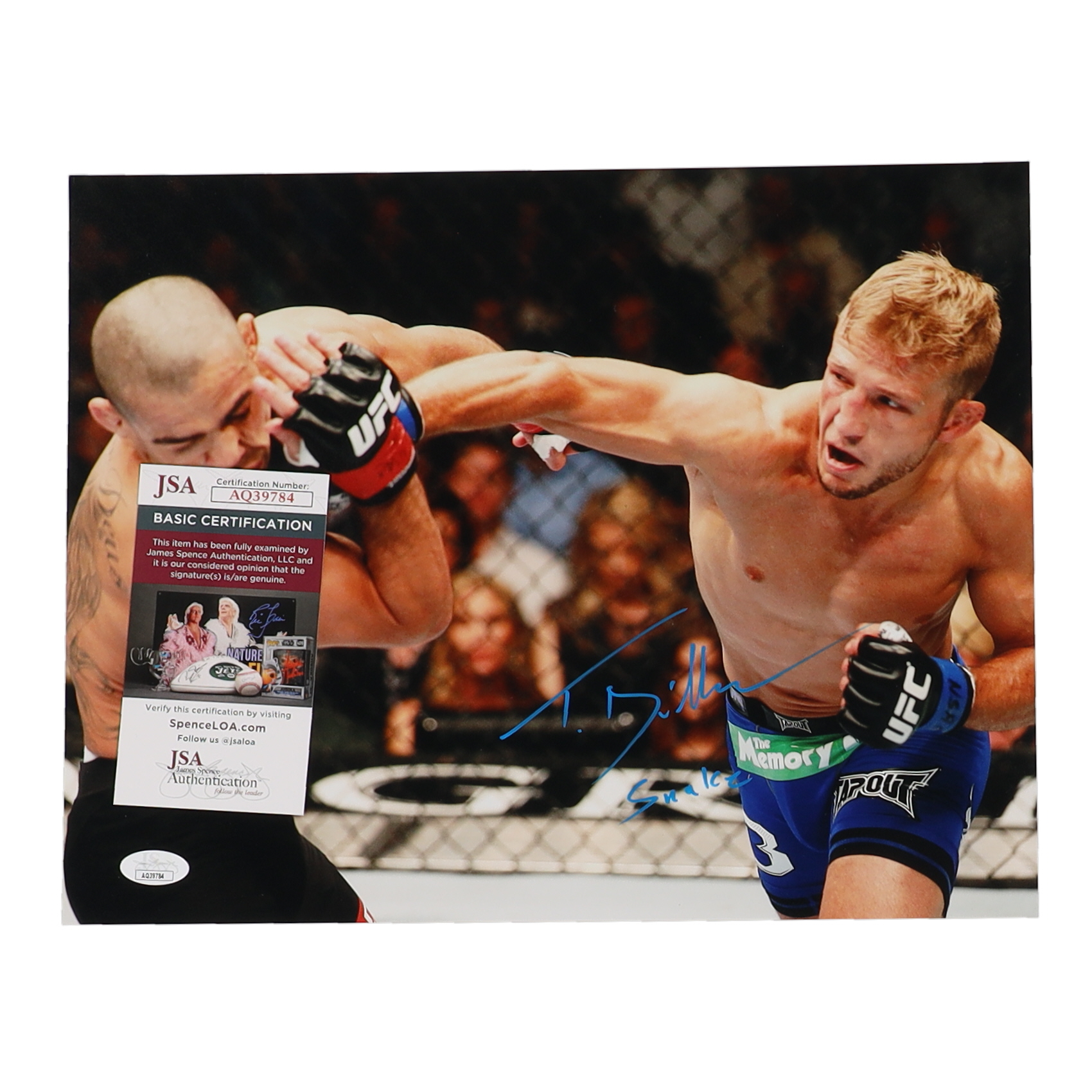 TJ Dillashaw Signed UFC 11x14 Photo (JSA) at PristineAuction.com TJ Dillashaw Signed UFC 11x14 Photo (JSA) at PristineAuction.com