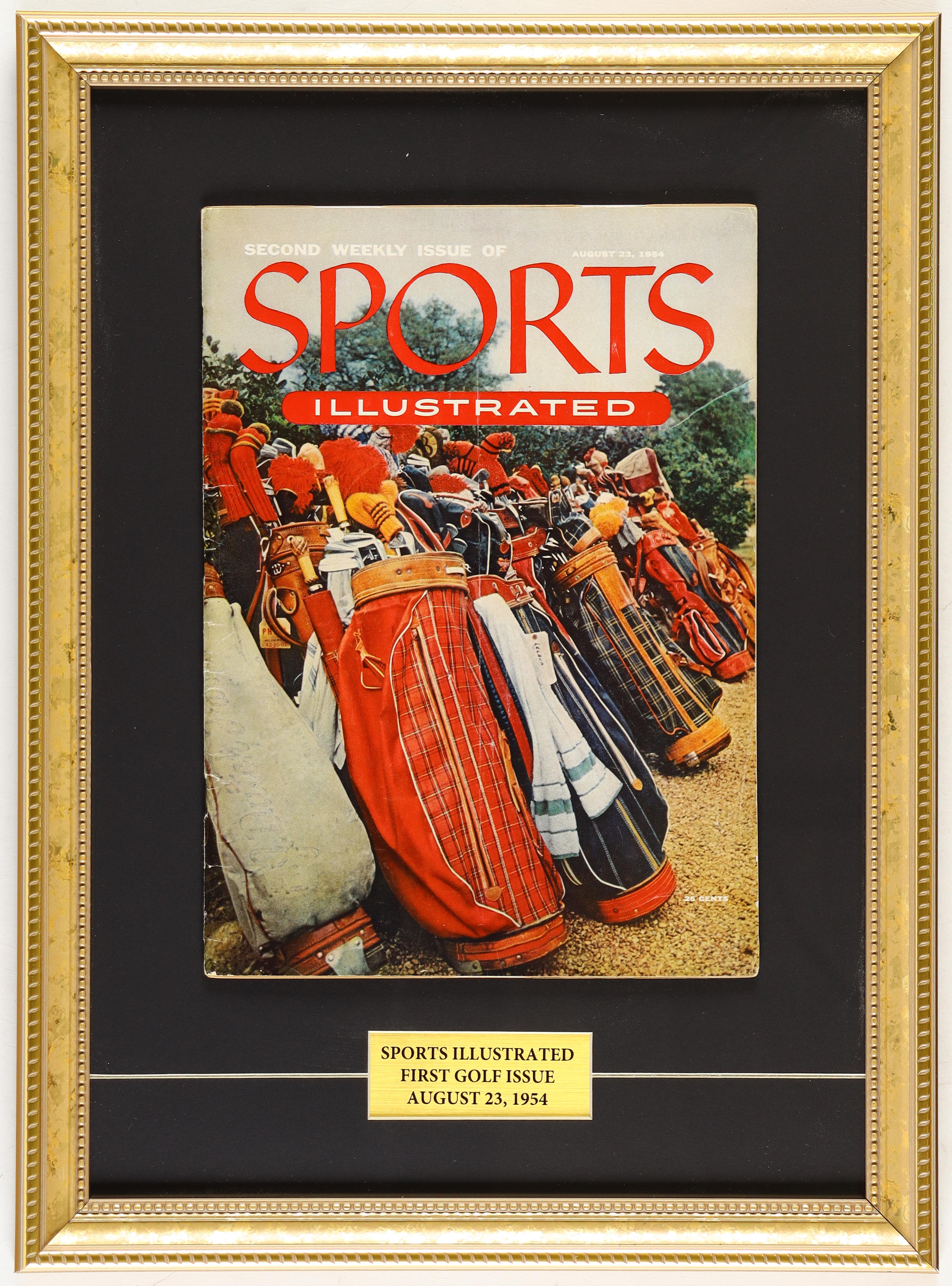 1954 Vintage Sports Illustrated Second Issue Custom Framed Magazine Display at PristineAuction.com 1954 Vintage Sports Illustrated Second Issue Custom Framed Magazine Display at PristineAuction.com